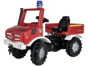 Rolly Toys® Trettraktor "Unimog Fire" mit Schaltung, Bremse und Blaulicht, 03 822 0 