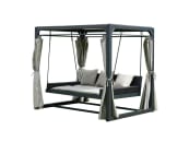 HOME DELUXE Gartenliege PROVENCE L x B x H 236 x 180 x 210 cm anthrazit Schwebendes Rattanbett inkl. Vorhänge und Schiebedach I Hollywoodschaukel Sonnenliege Schaukelliege HOME DELUXE Gartenliege PROVENCE L x B x H 236 x 180 x 210 cm anthrazit Schwebendes Rattanbett inkl. Vorhänge und Schiebedach I Hollywoodschaukel Sonnenliege Schaukelliege