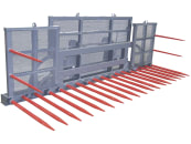 Bressel & Lade Grüngutgabel "D35" Breite 4,75 m, klappbar, für Volvo-System ISO 23727, verkehrsgrau (RAL 7043) 