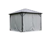 HOME DELUXE Vorhänge für LED Solar Pavillon AZUR grau HOME DELUXE Vorhänge für LED Solar Pavillon AZUR grau