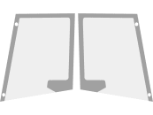 Fendt Türscheibe oben links/rechts, für Xylon 520, 522, 524 