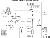 SUEVIA Tränkebecken Mod. 1200P-MS 3/4" Explo-Zeichnung 