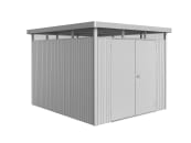 Biohort Gerätehaus HighLine H5 275 x 315 cm silver; metallic Doppeltür Geräteschuppen, Gartenhaus Metall 