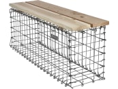 bellissa Gartenbank Gabione Basic 100 x 30 x 46 cm silver; natur , Füllmenge 190 kg 