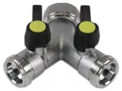Y-Stück Messing 1 3/4" IG - 2 3/4" AG 