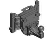 scharmüller Kugeleinsatz "ISO 50" mit Adapterplatte W311, 311/22/30 mm, Fendt grau, Traktor mit Anhängebock für PKW-Anhängekupplung, 05.7311.03-A11 