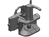 scharmüller Zugmaul Standard, automatisch mit Adapterplatte W241, 241/22/30 mm, Ø Bolzen 38 mm, Fendt grau, für Fendt Traktor mit Anhängebock, 03.2413.221.A11 