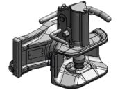 scharmüller Zugmaul Standard, automatisch mit Adapterplatte W325, 325/25/26 mm, Ø Bolzen 38 mm, schwarz, für Traktor mit Anhängebock, 05.3253.321-A02 