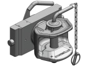 scharmüller Zugmaul Standard, manuell mit Adapterplatte W255, 255/25/32 mm, Ø Bolzen 31 mm, schwarz, für Traktor mit Anhängebock, 03.2555.01-A02 