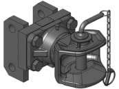 scharmüller Zugmaul "K1" mechanisch, absteckbar mit Konsole, Ø Bolzen 31 mm, schwarz, für Traktor Deutz-Fahr Agroprima, Agrostar, Agroxtra, DX, 05.5145.011-A02 