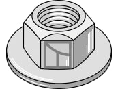 Industriehof® Sechskantmutter DIN 6927 M 10 - 10.9, mit Flansch und Klemmteil, 410-1001 