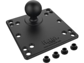 RAM® MOUNTS Basisplatte mit C-Kugel 38,1 mm/1,5", Lochbild VESA MIS-D (75 x 75 mm); VESA MIS-D (100 x 100 mm), eckig, RAM-246U 