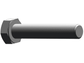 scharmüller Sechskantschraube DIN 931, M 10 x 55 - 10.9, verzinkt mit Schaft, 