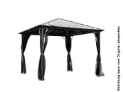 HOME DELUXE LED Solar Pavillon AZUR grau Gartenpavillon, Metall Pavillon HOME DELUXE LED Solar Pavillon AZUR grau Gartenpavillon, Metall Pavillon