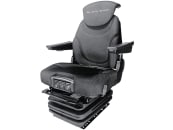BLACK STAR Traktorsitz "BS 1512 A TT" mit Sitzkissentiefen- und -neigungseinstellung, Drehadapter 30° links/rechts, luftgefedert, Stoff Black Matrix, schwarz 