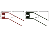 Kreiselheuerzinken links/rechts 368 x 102 x 9 mm für Fella Kreiselheuer TH 4, 4 DN, 4 S, 6, 330, 380, 380 D, 460, 460 D, 620, 670 