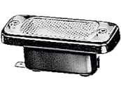 Hella® Kennzeichenleuchte hinten oben/unten, C5W, schwarz, quadratisch, 82 x 33 x 32 mm, 2KA 003 738-057 