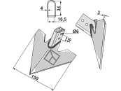 Industriehof® Gänsefußschar 150 x 3 mm für Hatzbichler Hacktechnik 