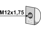 Industriehof® Halbmondkeil Gewinde M 12 x 1,75, für Oberfeder Kultizinken Lemken, Einböck, Hatzenbichler, Steketee, 101.901.03 