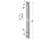 Industriehof® Winkelmesserstiel 350 x 32 x 10 mm für Winkelmesser Einböck Hacktechnik, 1.10.1033 