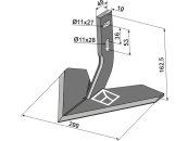 Industriehof® Hackschar, Arbeitsbreite 200 mm, für Hackgerät Carre', Monosem, 1.10.1071 