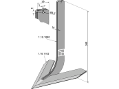 Industriehof® Hackscharstiel 348 x 30 x 10 mm, mit Schar 200 mm, für Steketee, 1.10.1098 