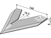 Industriehof® Hackschar, Arbeitsbreite 140 mm, zum Anschweißen für Steketee, 1.10.1099 