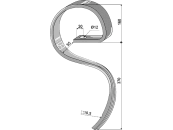 Industriehof® Kultureggenzinken 530 x 32 x 10 mm, für Carre’, Einböck, Gaspardo, Maschio, 1.B241032-1 