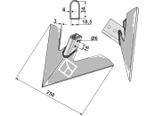 Industriehof® Gänsefußschar 250 x 3 mm für Hatzbichler Hacktechnik 