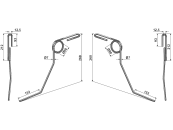 Industriehof® Striegelzinken 260 x 7 mm links/rechts für Torsionsstriegel Steketee 