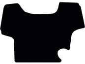 Fußmatte Velours schwarz, für Case IH Traktor Farmall 85 A, 95 A, 105 A, 115 A; ab Bj. 12.18 