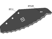 Industriehof® Messer 450 x 255 x 6 mm Bohrung 17,5 mm, für Futtermischwagen van Lengerich, 70-592 