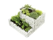 bellissa Gabionen-Kräuterspirale Cantone eckig 120 x 110 x 70 cm silver , Füllmenge 370 l 