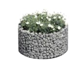 bellissa Gabionen-Hochbeet Basic rund inklusive Trennfolie silber Durchmesser 81 cm Höhe 40 cm 