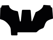 Fußmatte Velours schwarz, für Massey Ferguson Traktor MF 4708 M, 4709 M, 4710 M, ab Bj. 20 