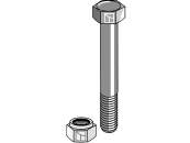 Industriehof® Sechskantschraube M 18 x 2,5 x 130 - 10.9 mit Sicherungsmutter für Dragone, 63-18130 