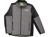 Fendt Fleecejacke "Profi" für Kinder blassgrau; schwarz, gesticktes Fendt Profi-Logo auf Brust und Rücken 