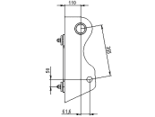 Düvelsdorf Anschraubplatte D-Lock für Radlader Manitou, 2 St., 5120100 