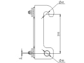 Düvelsdorf Anschraubplatte D-Lock; D-Lock S; Giant 562 mm, 2 St., 5120200 