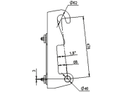 Düvelsdorf Anschraubplatte D-Lock; D-Lock S für Teleskoplader Dieci Agri Pivot T40 – T70, 2 St., 5120420 