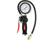 Airpress Reifenfüllprüfer, 0 bis 12 bar, 1/4" AG, vertikales Manometer, doppelte Skala (bar/psi), Gummischutz, ohne Druckluftstecker, 42078 