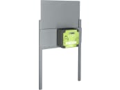 KERBL Hühnerklappe "Easy Protect" 28,5 x 25 cm Komplettset inkl. Steuerung und Führungsschienen für Geflügelställe, grau, 70590 