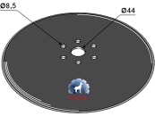 Industriehof® Säscheibe 382 x 4 mm, LK 80 mm, gerade, glatt, für Väderstad, 31-004076 