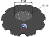 Industriehof® Eggenscheibe 510 x 5 mm, LK 98 mm, gewölbt, gezahnt, für Samson, 31-0981 