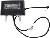 Kennzeichenleuchte mit P2G-System links/rechts, schwarz, quadratisch, 83 x 50 x 30 mm 