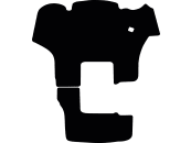 Fußmatte Gummi schwarz, 2-teilig, Einfassung Stoff-Spiralband schwarz, für Valtra Traktor Q-Serie, ab Bj. 09.22 