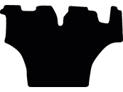 Fußmatte Gummi schwarz, für New Holland Traktor T4F, ab Bj. 23 