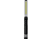 KUNZER LED-Akku-Arbeitsleuchte 120 lm; 600 lm, Arbeits- und Kopflicht, um 180° schwenk- und drehbarer Kopf, schwarz; silver, PL-082 
