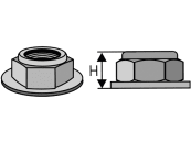 Industriehof® Bundmutter M 12 x 1,25 - 8.8, Höhe 12 mm, selbstsichernd, gedrückt, 30-12BM 