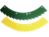 MWS Sägemessersatz rechts, gelb; grün, 78.230, 30-0540-74-01-2 für Kemper 330 (8 St.), 345 (12 St.), 360 (16 St.), M 6008 (16 St.), 375 (20 St.) 
